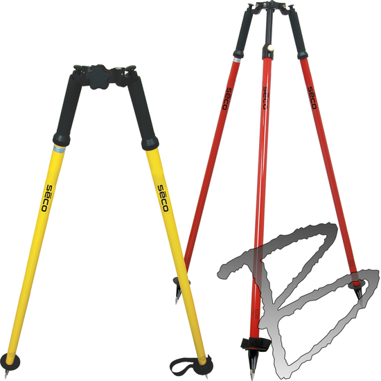 Geomaster Surveying Equipment, 1.9m Swiss-Style Dual-Strut Aluminum Bipod For Prism Poles, GPS Poles - Prism Bipod And Pole Bipod