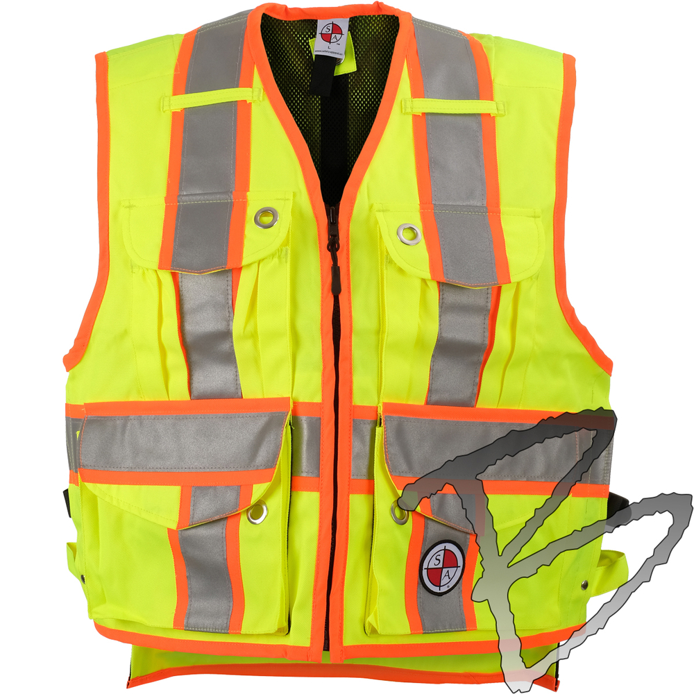 PC15X Party Chief Vest, HEAVY DUTY Orange, Yellow, Lime Green