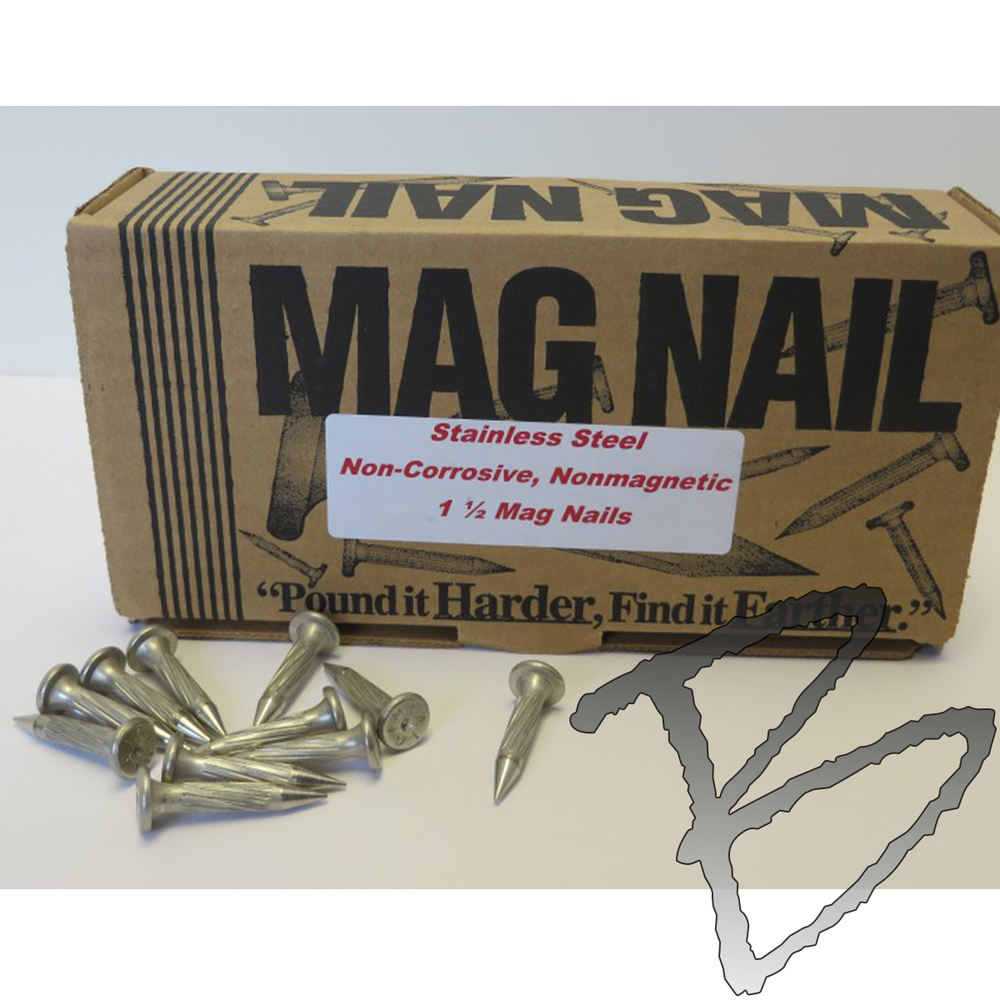 3 Pack ChrisNik Surveying Mag Nails 1.0" X 1/8" 24750 100 count each box 