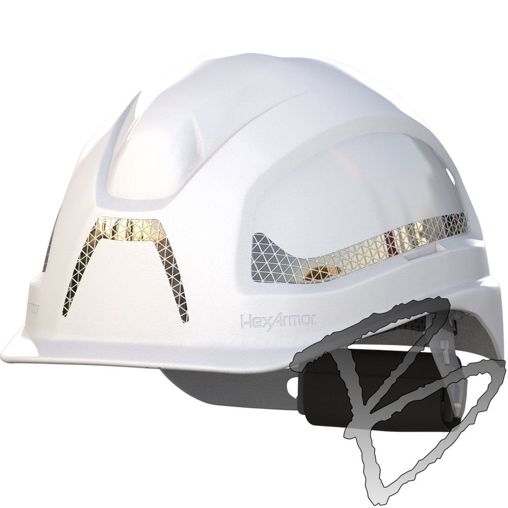 HexArmor Ceros™ Reflective Sticker Set, Silver, Safety Helmet