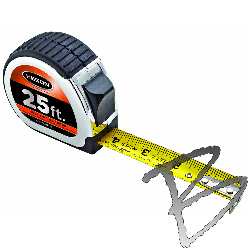 Keson 12ft Pocket Tape Measure - PG1812SQ - EngineerSupply