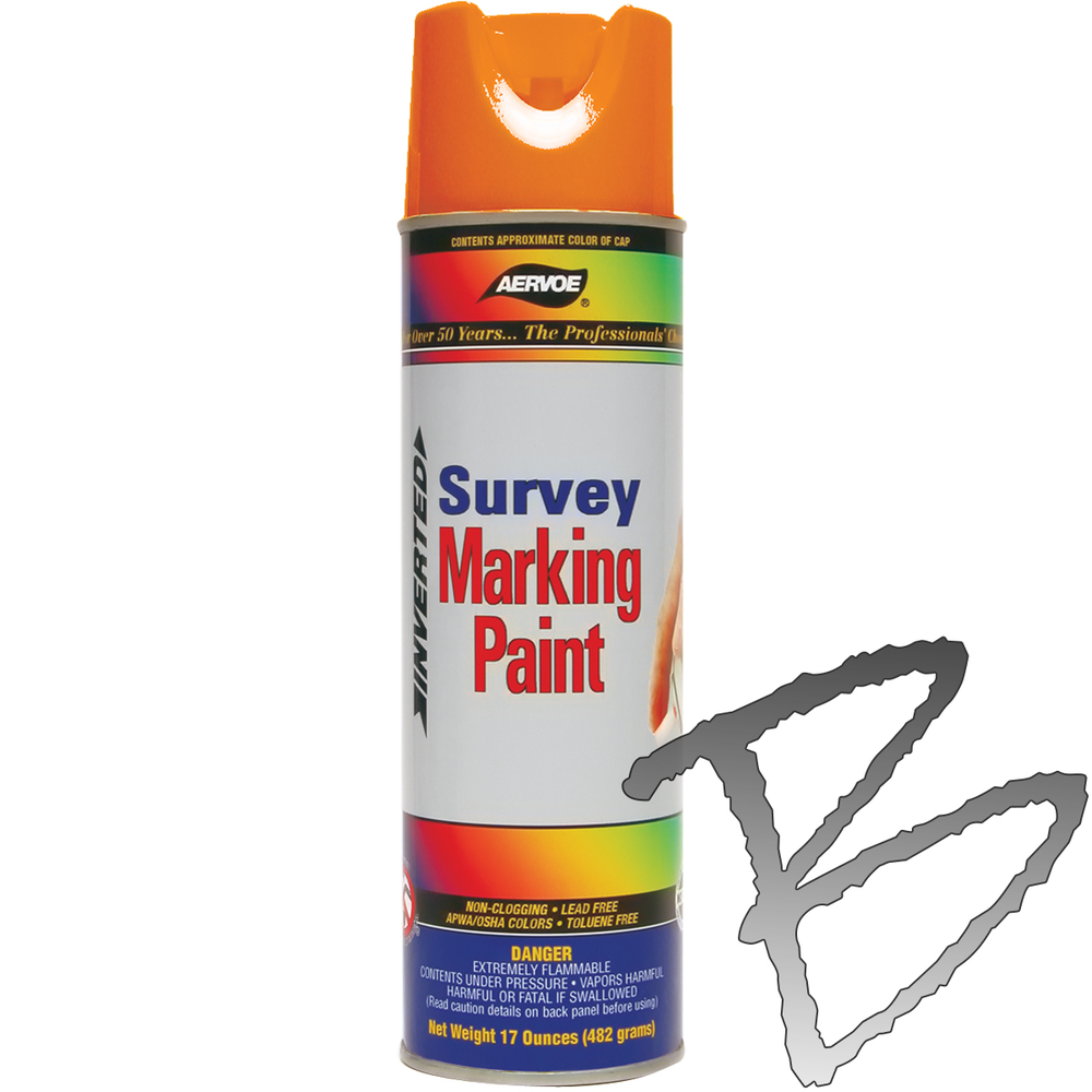 Inverted (WATER BASED) Fluorescent Blue, 17 oz., Marking Paint - 12 CANS