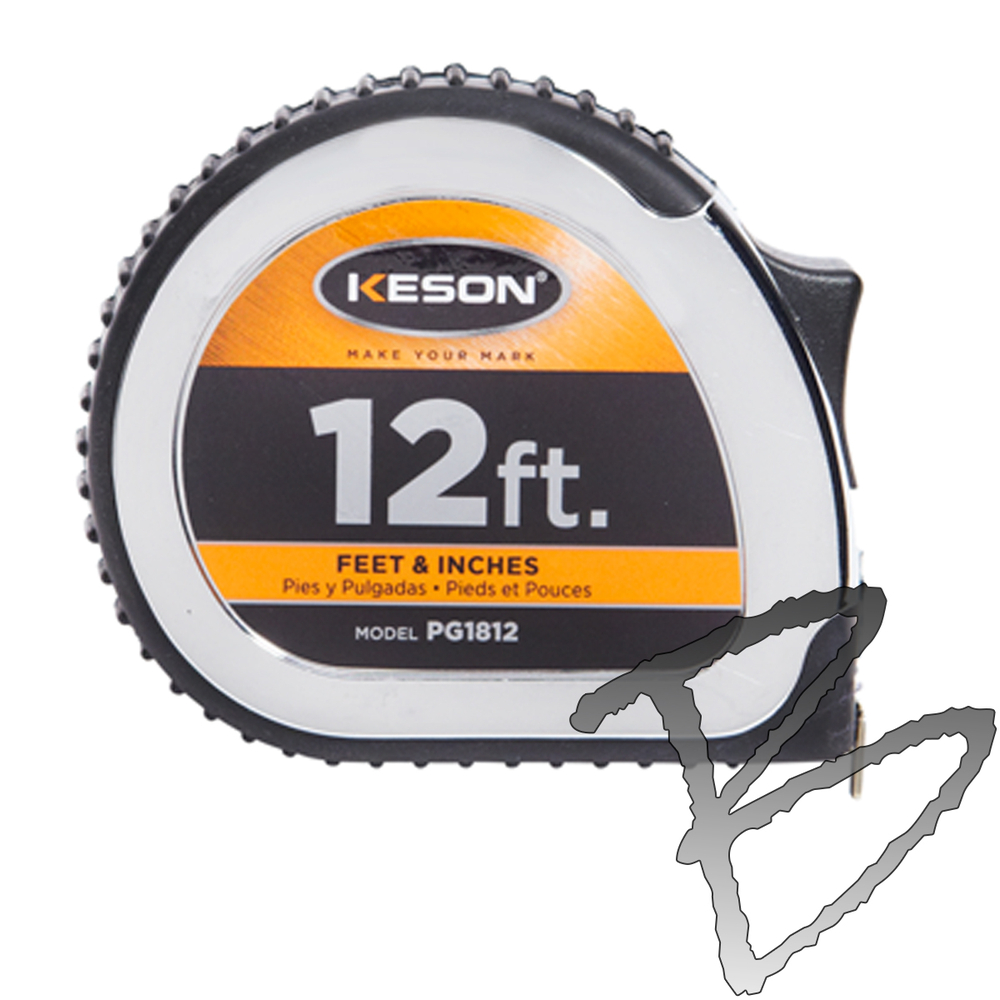 Series A1 - 12ft Steel Tape Measure (Yellow)