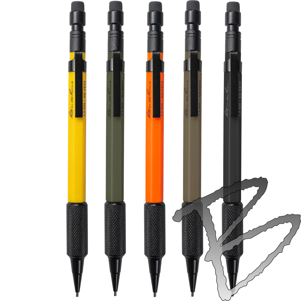 Rite in the Rain Mechanical Clicker Pencil, Dark 2B Lead, yellow barrel,  No.YE13