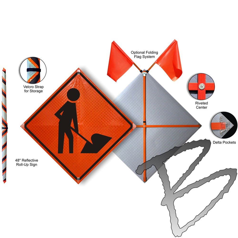 Stop/Go Reflective Folding Traffic Sign, Aluminum, Paddle Sign