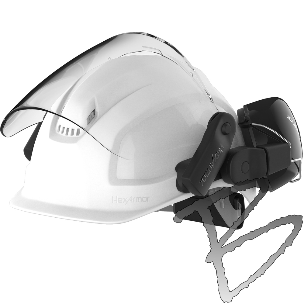 Bouton Optical Face Shield Medium Green PETG Qty100 PPE Safety Visor Hard Hat 