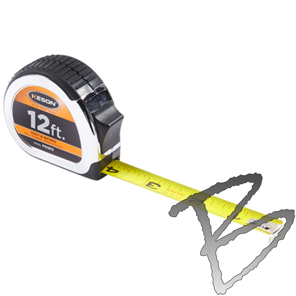 Keson 12ft Pocket Tape Measure - PG1812SQ - EngineerSupply