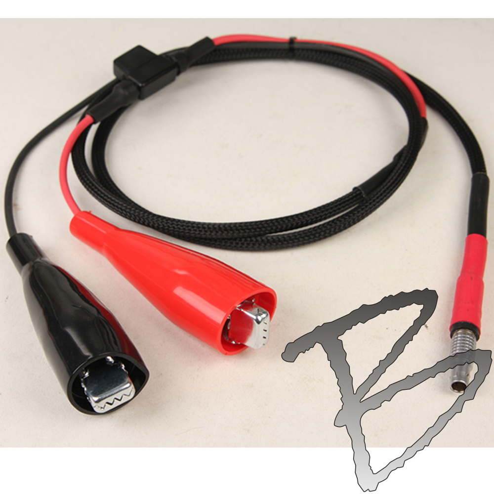 NEW Topcon cable with alligator clips to SAE 2pin connector A00401 