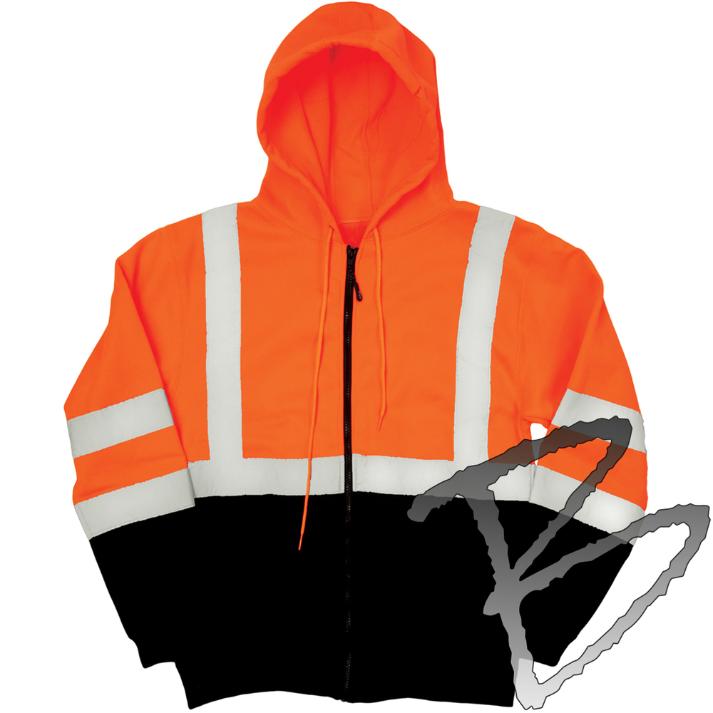 Kishigo Hoodie Sweatshirt with Zipper Safety Outerwear