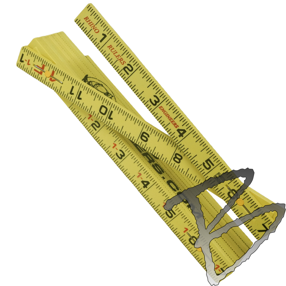 Keson 6' Engineer's Wooden Folding Ruler - Inches/Tenths