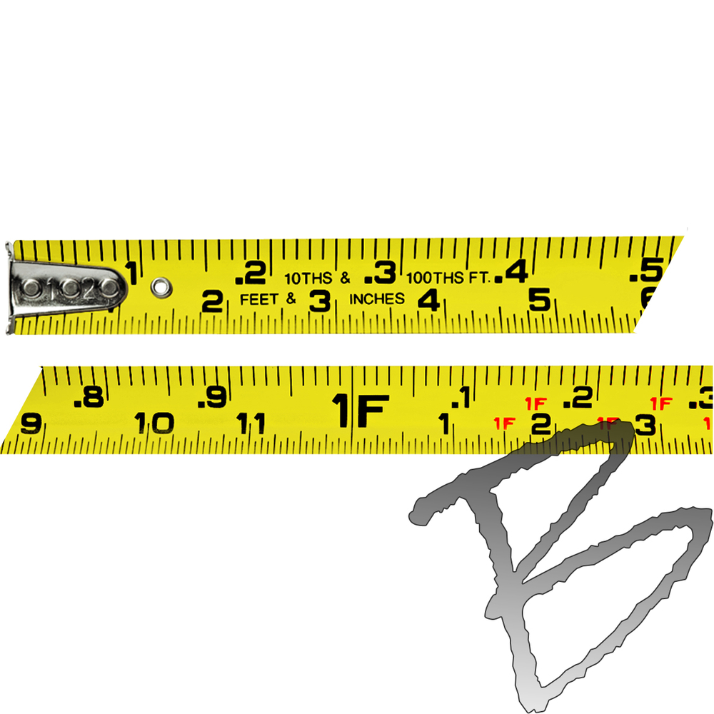 Keson PGTFD16V 16 ft Tape Measure, 1 in Blade