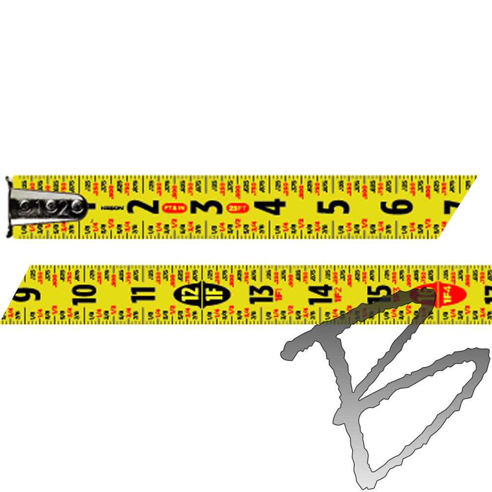 Steel Tape Measure  Series A1 - 12ft (Yellow)