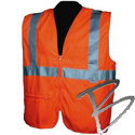 Image Dicke Safety Products Class 2 Safety Vest, Orange Solid