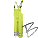 Image Bulwark FR Hi-Visibility Flame-Resistant Rain Bib Overall, 10oz