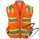 Image SECO Class 2 Safety Utility Vest w/ Outlast Collar, Flo Orange