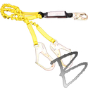 Image FC 6' Dual Leg, Elastic Shock Absorbing Pack Web Lanyard, 2-1/2 Snaps*