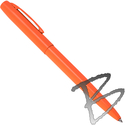 Image Rite in the Rain BLACK Ink Metal Clicker Pen, Orange Barrel, All Weather Pen