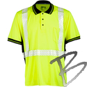 Image Kishigo Premium Black Series High Performance Class 2 Polo Shirt, Lime