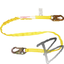 Image FC 6' Tubular shock absorbing web lanyard, #Z74 locking snap hooks*