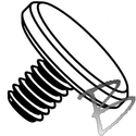 Image SECO Bipod Head Screw Friction, Plastic