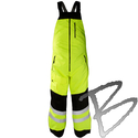 Image Kishigo Premium Black Series Insulated Bib Pants, Lime ONLY