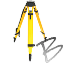 Image SITEMAX WDF20 Wood-Fiberglass Heavy Duty Dual-Clamp Tripod w/ Large Head