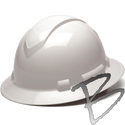 Image Pyramex Ridgeline Full Brim Hard Hat, 6 Pt Ratchet, White