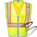 Image Kishigo Premium Brilliant Series X Back Dual Compliant Vest, Lime