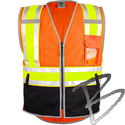 Image Kishigo Premium Brilliant Series Ultimate Reflective Vest, Orange