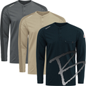 Image Bulwark FR Men's STL2 Flex Knit Henley, FR Long Sleeve Shirt