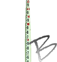 Image SECO LR-STD Standard Series Round 25-ft Leveling Rod