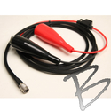 Image 5600 Geodimeter Power Cable Alligator clips to 4 pin Hirose