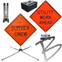 Image Roll-Up Road Signs & Bases