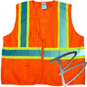 Image Dicke Safety Products Class 2 Orange Solid Front, Mesh Back Vest