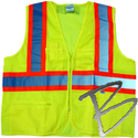 Image Dicke Safety Products Class 2 Mesh Lime Vest