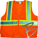 Image Dicke Safety Products Class 2 Mesh Orange Vest