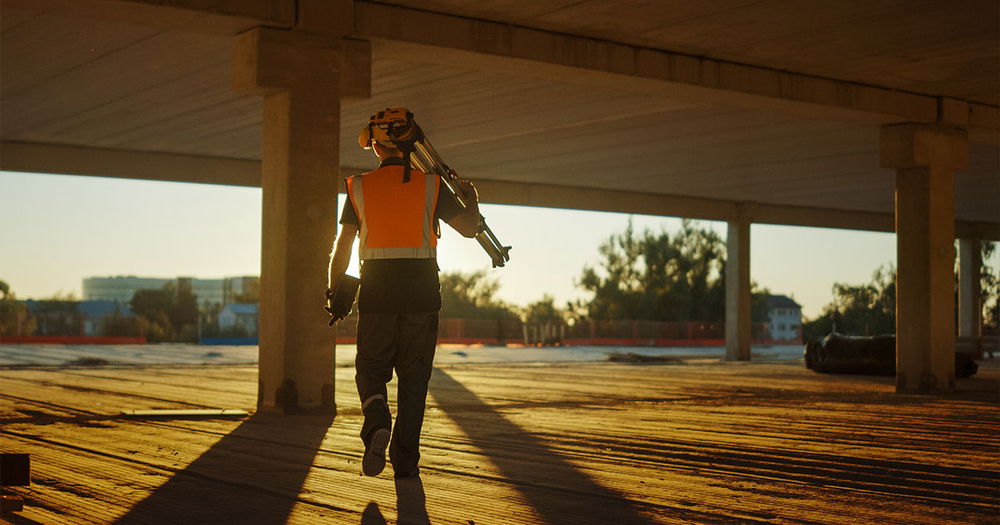 Construction Worker With Level