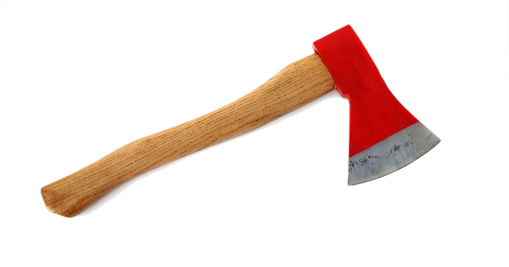 ax on a white background