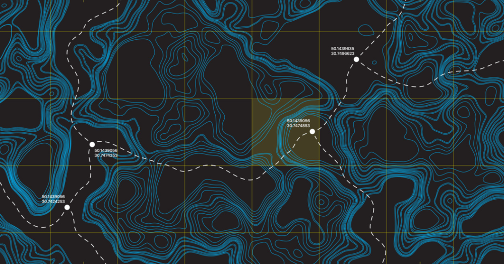 A vector topographical map created using DGPS.